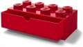 neuveden: Úložný box LEGO stolní 8 se zásuvkou - červený
