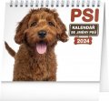neuveden: Kalendář 2024 stolní: Psi se jmény, 16,5 × 13 cm
