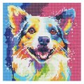 : Mini diamantové malování - Pes Pop Art 25x25cm bez rámu
