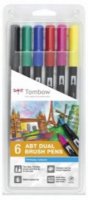 neuveden: Tombow Oboustranný štětcový fix ABT - Primary colours 6 ks