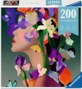 -: Puzzle Květinová hlava Iris 200 dílků