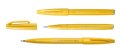 neuveden: Popisovač Pentel Touch Brush - žlutý