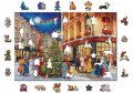 neuveden: Wooden City Puzzle Vánoční ulice 2v1, dřevěné, 505 dílků