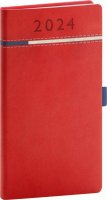 neuveden: Diář 2024: Tomy - červenomodrý, kapesní, 9 × 15,5 cm