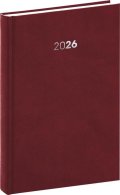 neuveden: Diář 2026: Balakon - bordó, denní, 15 x 21 cm