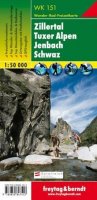 neuveden: WK 151 Zillertal, Tuxské Alpy, Jenbach, Schwaz 1:50 000 / turistická mapa