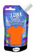 neuveden: Textilní barva IZINK Textile - oranžová, 80 ml