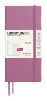 -: Týdenní plánovač & Zápisník Dusty Rose, tečkovaný Wallet B6+ x A6 2027, ang