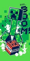 neuveden: Bavlněná osuška Minecraft Boom 70 x 140 cm