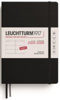 neuveden: Weekly Planner 2026 Medium (A5) 18 Months Black