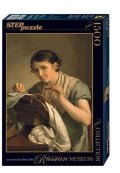 neuveden: Puzzle 1500 Tropinin Krajkářka (ze sbírek ruských muzeí)