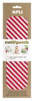 neuveden: APLI CutPatch papír 30 x 50 cm - Pruhy červenobílé 3 ks