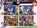 neuveden: Puzzle svítící Sonic Prime 4v1 (50,80,100,150 dílků)