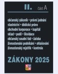 neuveden: Zákony II/A 2025 Občanský zákoník - Obchodní korporace, Občanský soudní řád