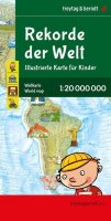 neuveden: Mapa světa pro děti (Světové rekordy) 1:20 000 000 / nástěnná mapa