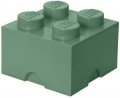 neuveden: Úložný box LEGO 4 - army zelený