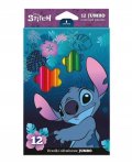 neuveden: Colorino pastelky trojhranné JUMBO Stitch, 12 barev