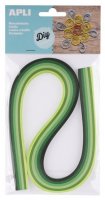 neuveden: APLI quilling papírové proužky - mix zelených barev 120 ks