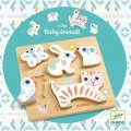 neuveden: DJECO Pastelová mláďátka vkládací dřevěné puzzle