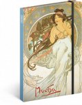neuveden: Notes - Alfons Mucha – Hudba, linkovaný, 13 x 21 cm
