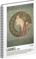 neuveden: Spirálový blok Alfons Mucha - Laurel, linkovaný