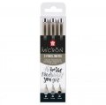 neuveden: Sakura Set Pigma Micron Black and Gray 3 ks