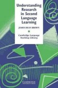 Brown James Dean: Understanding Research in Second Language Learning