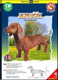 neuveden: Jezevčík světlý – Papírový 3D model/42 dílků