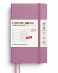 -: Týdenní plánovač & Zápisník Dusty Rose, Pocket A6 2027, anglicky