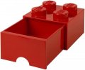 neuveden: Úložný box LEGO s šuplíkem 4 - červený