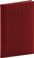 neuveden: Diář 2019 - Vivella Classic - týdenní, vínový, 15 x 21 cm