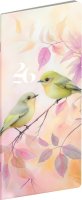 neuveden: Diář 2026: Ptáčci - plánovací měsíční, kapesní 8 x 18 cm