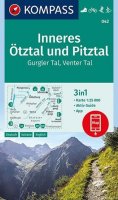 neuveden: Inneres Ötztal und Pitztal, Gurgler Tal, Venter Tal 1:25 000 / turistická m