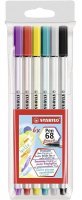 neuveden: Fixa STABILO Pen 68 brush sada 6 ks v pouzdru PVC