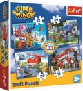 neuveden: Trefl Puzzle Super Wings - Úžasný tým 4v1 (12,15,20,24 dílků)