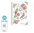 : Školní sešit A6, 40 listů, typ 644 Butterfly garden
