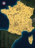 neuveden: Stírací mapa Francie Deluxe - zlatá