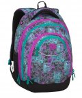 neuveden: Bagmaster Dívčí studentský batoh ENERGY 9 C VIOLET/GREEN/GRAY