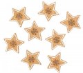 neuveden: Hvězda hnědá s lepíkem 3 cm akryl (6 ks)