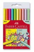 neuveden: Dětské fixy Faber-Castell Grip Neon a Pastel - 10 barev