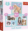 neuveden: Trefl Puzzle Sladká koťátka/3v1 (20,36,50 dílků)