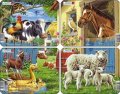 neuveden: Puzzle MINI - Zvířátka - statek/7 dílků (4 druhy)