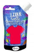 neuveden: Textilní barva IZINK Textile - červená, 80 ml