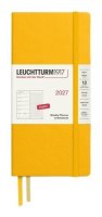 -: Týdenní plánovač & Zápisník Sunflower, tečkovaný Wallet B6+ x A6 2027, angl