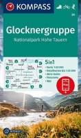 neuveden: Glocknergruppe, Nationalpark Hohe Tauern 1:50 000 / turistická mapa KOMPASS