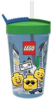neuveden: Kelímek s brčkem LEGO ICONIC Boy - modrá/zelená