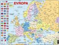 neuveden: Puzzle MAXI - Mapa Evropy (na šířku)/70dílků