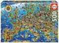neuveden: Puzzle Šílená mapa Evropy 500 dílků