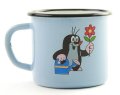 Miler Zdeněk: Krtek - hrnek smaltovaný 8cm, světle modrý/ konev