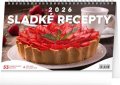 neuveden: Kalendář 2026 stolní: Sladké recepty, 23,1 x 14,5 cm